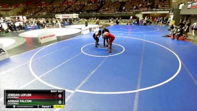 97 lbs Quarterfinal - Adrian Falcon, California vs Jordan Lefler, California