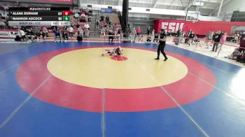 117 lbs Cons. Round 3 - Madison Adcock, Marymount vs Alana Durham, Alvernia