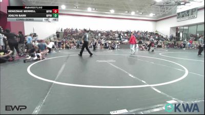 47-51 lbs Consolation - Renezmae Merrell, Mannford Pirate Youth Wrestling vs Joslyn Barr, Mannford Pirate Youth Wrestling