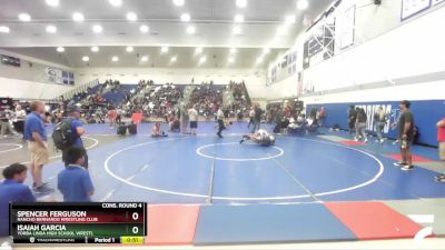 175 lbs Cons. Round 4 - Spencer Ferguson, Rancho Bernardo Wrestling Club vs Isaiah Garcia, Yorba Linda High School Wrestl