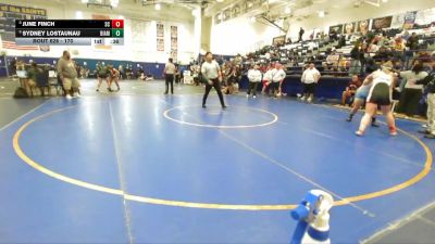 170 lbs Cons. Round 4 - June Finch, San Clemente vs Sydney Lostaunau, Bishop Amat