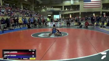 100 lbs Semifinal - Gavin Landers, IA vs Oscar Gauna, KS