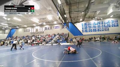 96 lbs Cons. Round 4 - Kohen Garvin, Payson Lions Wrestling Club vs Ryker Olsen, Northside Wrestling Club