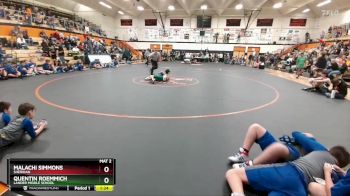 77 lbs Semifinal - Malachi Simmons, Sheridan vs Quentin Roemmich, Lander Middle School