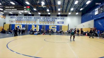 144 Gold 5th Place Match - Jesus Reyes, Braddock vs Zavious Brown, George Jenkins
