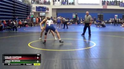 150 lbs Cons. Round 3 - Collin Chapman, Springfield (Holland) vs Jonas Richman, Eastside