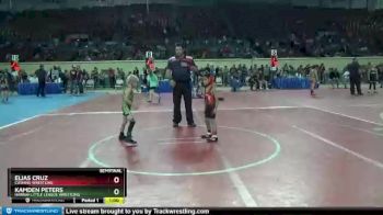 43 lbs Semifinal - Elias Cruz, Cushing Wrestling vs Kamden Peters, Harrah Little League Wrestling