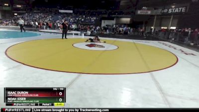 110 lbs Cons. Round 3 - Isaac Duron, Lake Stevens Wrestling Club vs Noah Kiser, Port Angeles Wrestling Club