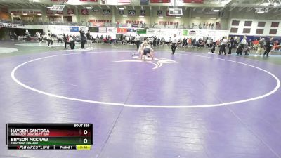 157 lbs Cons. Round 1 - Bryson Mccraw, Montreat College vs Hayden Santora, Reinhardt University (GA)