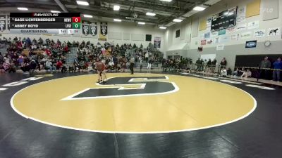 100 lbs Quarterfinal - Sage Lichtenberger, Newcastle vs Abbey Boyd, Lingle-Ft. Laramie/Southeast