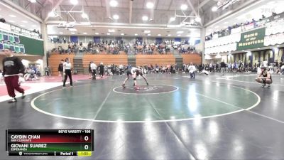 106 lbs Quarterfinal - Caydin Chan, San Clemente vs Giovani Suarez, Esperanza