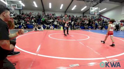 43 lbs Round Of 32 - Sergio Thompson, Fort Gibson Youth Wrestling vs Kyson Miller, Wagoner Takedown Club