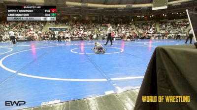 52 lbs Round Of 32 - Johnny Weisinger, Wyandotte Youth Wrestling vs Zane Robinson, Cabot Wrestling Club