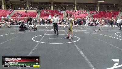 110 lbs 5th Place Match - Kash Wendland, Hays Wrestling Club vs Isaiah Dugan, Kansas Young Guns Wrestling Cl