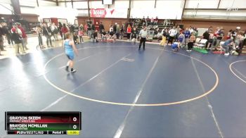 105 lbs Semifinal - Brayden McMillan, Team Prestige vs Grayson Skeem, Fremont Wrestling