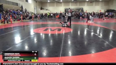 55 lbs Cons. Round 2 - Hudson Gassen, Heartland Wrestling Academy vs Anderson Mays, Wayzata Youth Wrestling