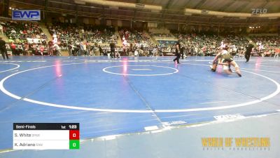 100 lbs Semifinal - Solana White, Spartan Mat Club vs Kelby Adriano, RHYNO ACADEMY Of WRESTLING