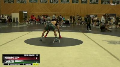 165 lbs 3rd Place Match - Armando Vega, Bakersfield College vs Marshall Beecham, Cuesta College