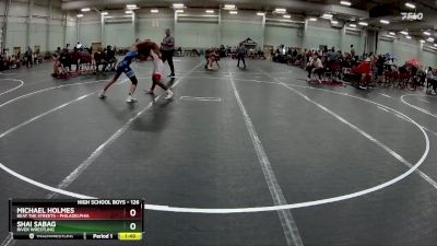 126 lbs Quarterfinal - Michael Holmes, Beat The Streets - Philadelphia vs Shai Sabag, River Wrestling