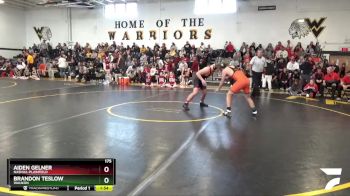 175 lbs Quarterfinal - Brandon Teslow, Waukon vs Aiden Gelner, Nashua-Plainfield