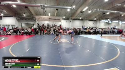 215 lbs Champ. Round 2 - Ben Reish, Canon City vs Lucas Driver, Fountain - Fort Carson