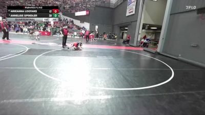 60 lbs Quarterfinal - Annelise Spindler, SC Wrestling vs Arieanna Lootans, Crass Trained
