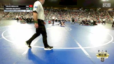 G6A-115 lbs 1st Place Match - Chloe Medlock, PUTNAM CITY WEST (Girls) vs Kristen Delarosa, BROKEN ARROW (Girls)