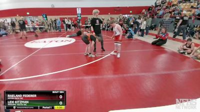 98-109 lbs Round 3 - Lexi Kitzman, Wiggins Youth WC vs Raeland Federer, Eaton Reds WC