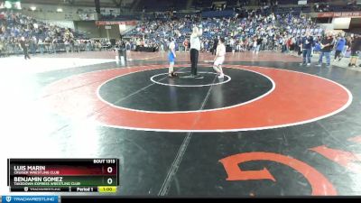 120 lbs Quarterfinal - Luis Marin, Cruiser Wrestling Club vs Benjamin Gomez, Takedown Express Wrestling Club