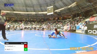 75 lbs Round Of 16 - Aasar Freeland, The Glasgow Wrestling Academy vs Grayson Wolf, Wolfpak Wrestling