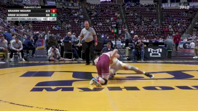 133 lbs Quarterfinal - Braiden Weaver, Altoona vs Drew Scherer, Boiling Springs