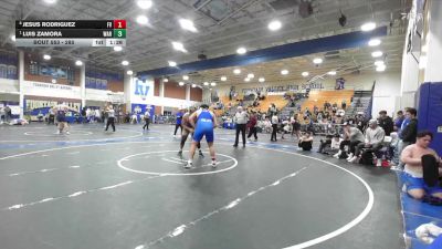 285 lbs Quarterfinal - Luis Zamora, Warren vs Jesus Rodriguez, Fountain Valley