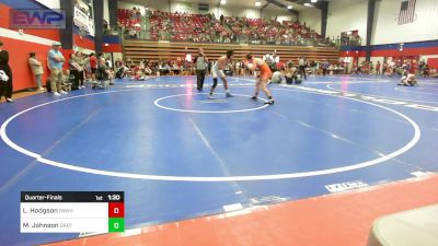 144 lbs Quarterfinal - Landon Hodgson, Pawhuska vs Marquise Johnson, Bartlesville