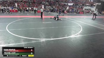 120 lbs Cons. Round 4 - Evan Sigafus, Warrior Youth Wrestling vs Michael Laux, Askren Wrestling Academy