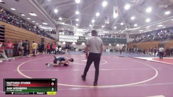 144 lbs Champ. Round 1 - Matthew Stosek, Green Valley vs Sam Weinberg, La Costa Canyon