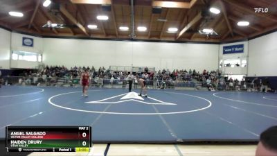 141 lbs Champ. Round 1 - Haiden Drury, Utah Valley vs Angel Salgado, Victor Valley College