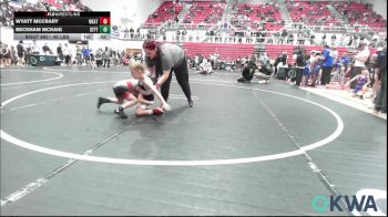 46 lbs Consi Of 8 #1 - Wyatt McCrary, Weatherford Youth Wrestling vs Beckham McKaig, Standfast