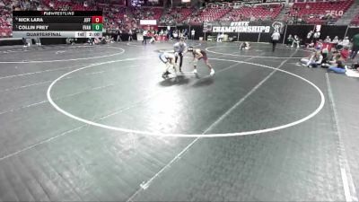 D2-106 lbs Quarterfinal - Collin Frey, Evansville vs Nick Lara, Jefferson