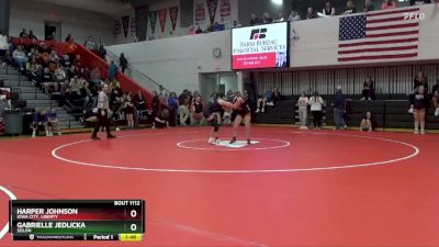 130 lbs Quarterfinal - Gabrielle Jedlicka, Solon vs Harper Johnson, Iowa City, Liberty