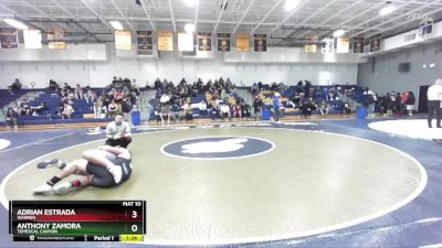 190 lbs Champ. Round 1 - Anthony Zamora, Temescal Canyon vs Adrian Estrada, Warren