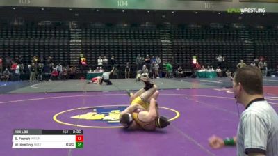 184 lbs Consi of 16 #1 - Steeler French, MSU-Northern vs Wyatt Koelling, Missouri