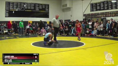 89 lbs Champ. Round 1 - James Hin, Red Wave Wrestling vs Ryu Lim, Alpha Dawg