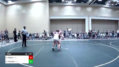 123 lbs Round Of 32 - Adriana Rebar, Mira Mesa Wrestling vs Hailey Worden, Gold Rush Wr Ac