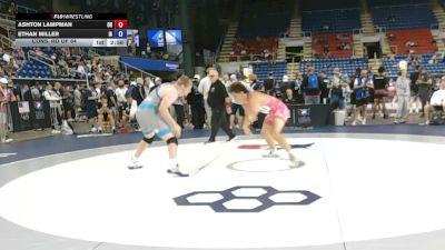 215 lbs Cons. Rd Of 64 - Ashton Lampman, Ohio vs Ethan Miller, Iowa