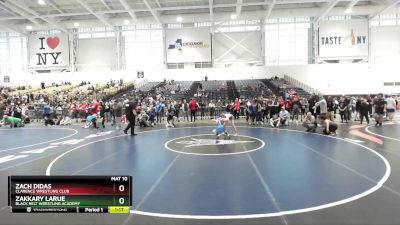 93 lbs Cons. Round 5 - Zakkary LaRue, Black Belt Wrestling Academy vs Zach Didas, Clarence Wrestling Club