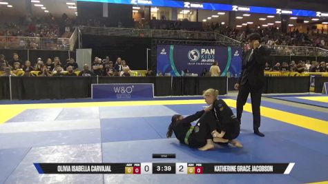 Katherine Grace Jacobson vs Olivia Isabella Carvajal 2025 Pan Kids Jiu-Jitsu IBJJF Championship