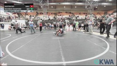 75 lbs Rr Rnd 2 - Daxton Ray, Division Bell Wrestling vs Maximus Crawford, Southmoore SaberCats Wrestling