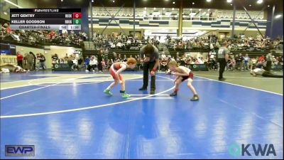 49 lbs Quarterfinal - Keller Goodson, Rough Riders vs Jett Gentry, Husky WC