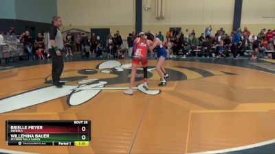 100 lbs Quarterfinal - Brielle Meyer, Osceola vs Willemina Bauer, St.Croix Falls Saints