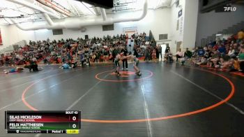 105 lbs Champ. Round 1 - Felix Matthiesen, Worland Middle School vs Silas Mickleson, Cody Middle School